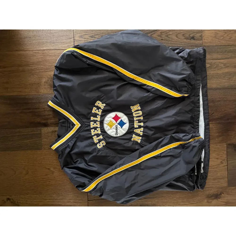 Vintage Holloway Steeler Nation Pittsburgh Steelers Pullover Jacket Size XL